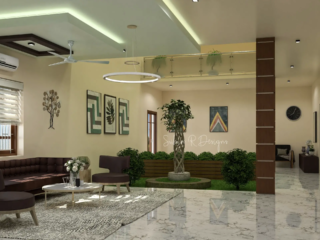 Living Hall Interior Design Colorful